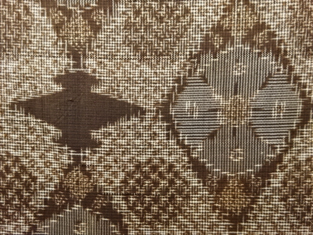 JAPANESE KIMONO / ANTIQUE KIMONO / DORO OSHIMA TSUMUGI / WOVEN MATSUKAWABISHI